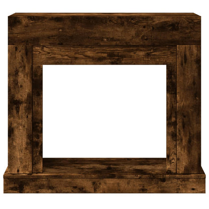 vidaXL Fireplace Surround Smoked Oak 100x30x87.5 cm Engineered Wood 4