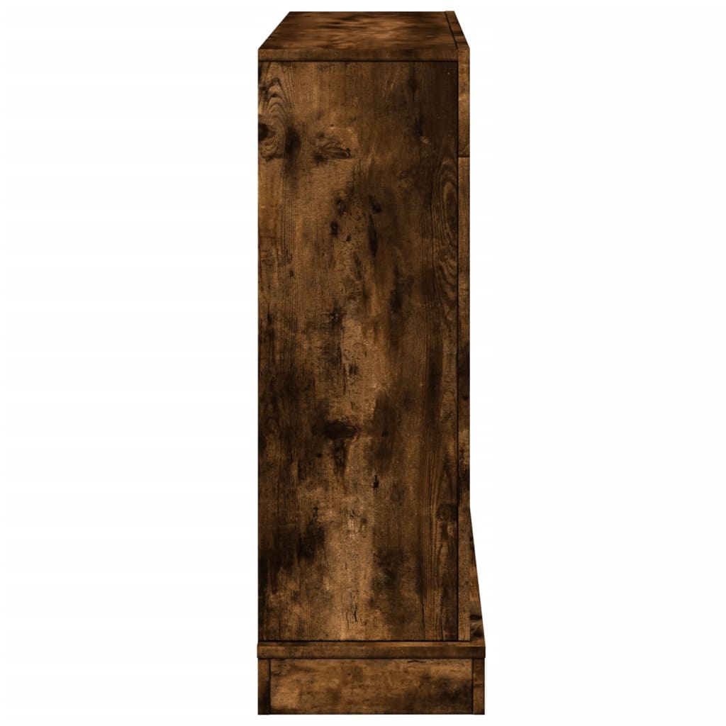 vidaXL Fireplace Surround Smoked Oak 100x30x87.5 cm Engineered Wood 5