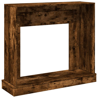 vidaXL Fireplace Surround Smoked Oak 100x30x87.5 cm Engineered Wood 6