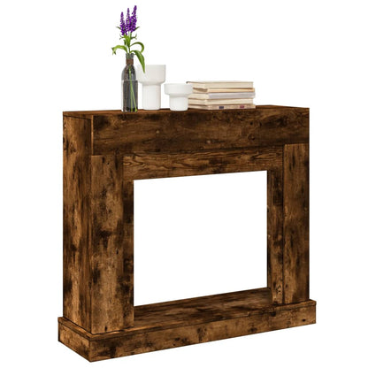 vidaXL Fireplace Surround Smoked Oak 100x30x87.5 cm Engineered Wood 1