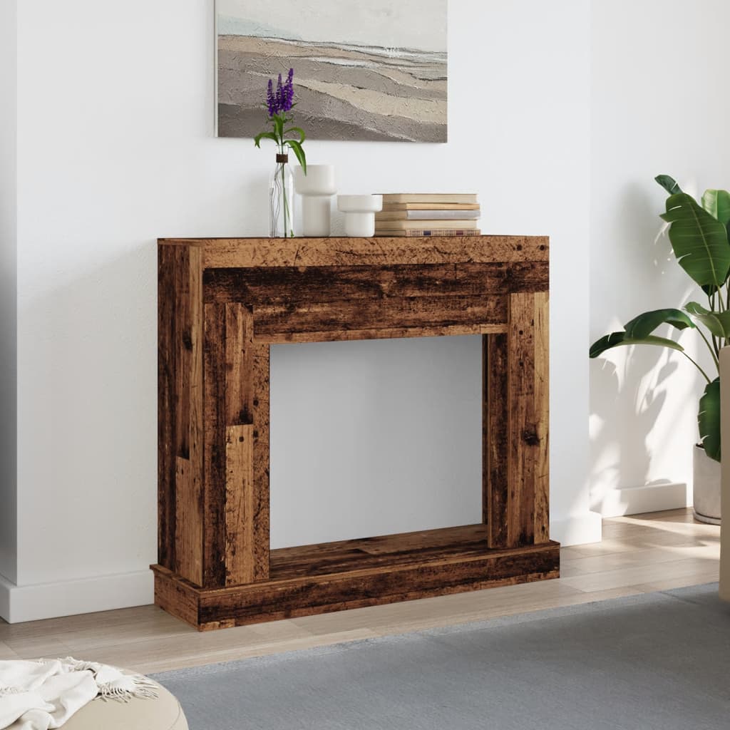 vidaXL Fireplace Surround Old Wood 100x30x87.5 cm Engineered Wood 3