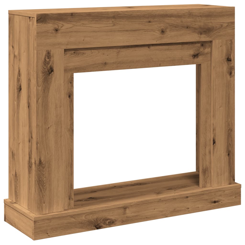 vidaXL Fireplace Surround Artisan Oak 100x30x87.5 cm Engineered Wood 2