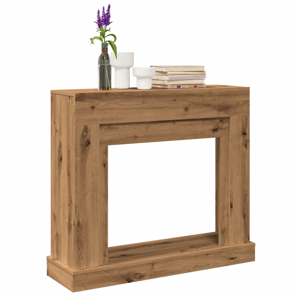 vidaXL Fireplace Surround Artisan Oak 100x30x87.5 cm Engineered Wood 1