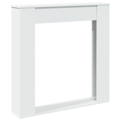 vidaXL Fireplace Surround White 100x20x100 cm Engineered Wood 2