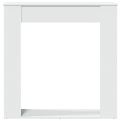 vidaXL Fireplace Surround White 100x20x100 cm Engineered Wood 4