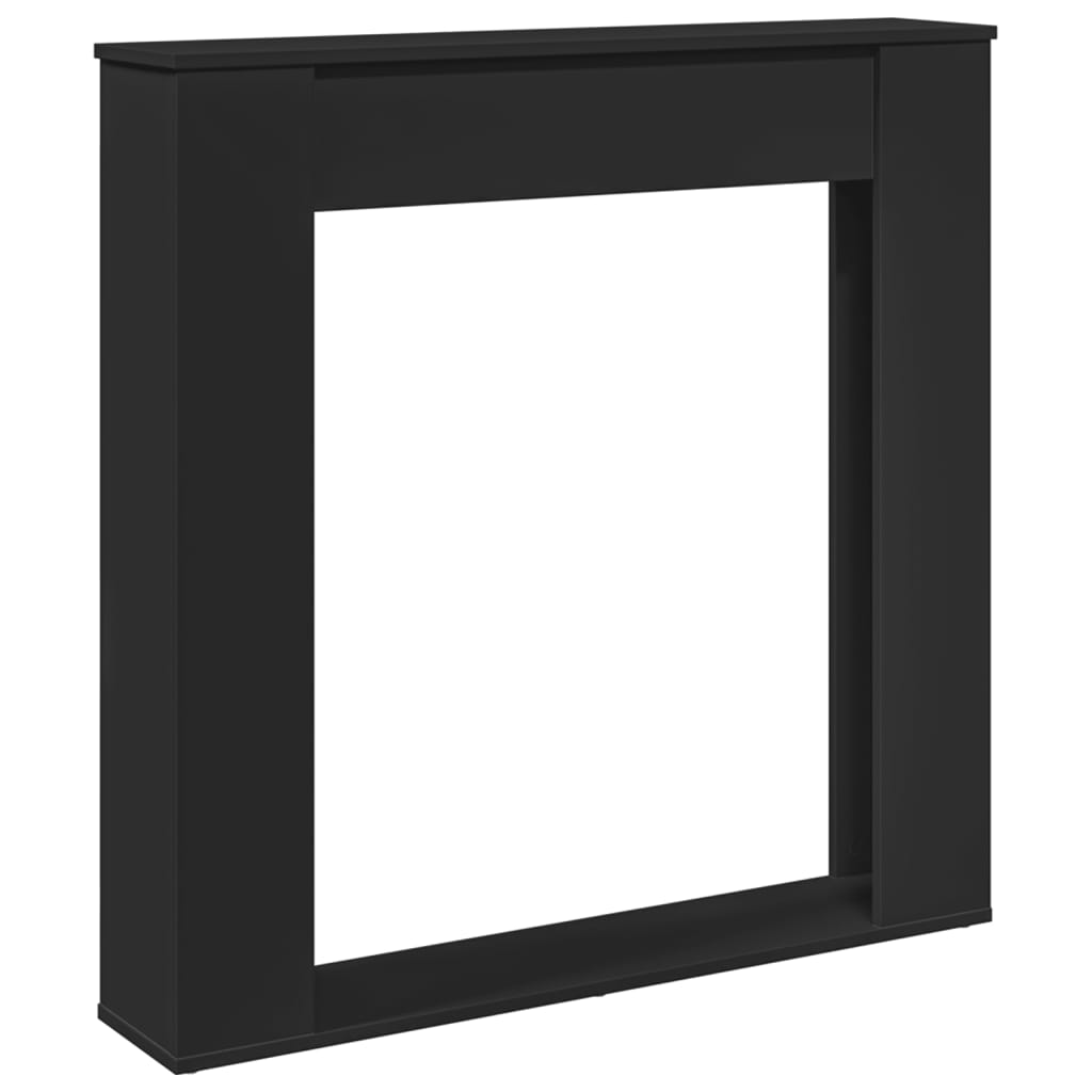 vidaXL Fireplace Surround Black 100x20x100 cm Engineered Wood 2