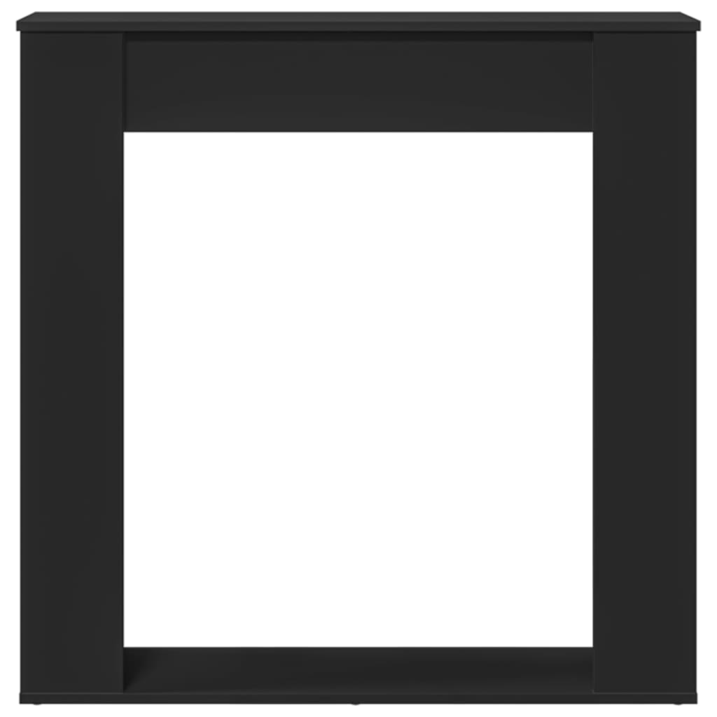 vidaXL Fireplace Surround Black 100x20x100 cm Engineered Wood 4