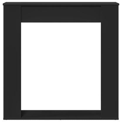 vidaXL Fireplace Surround Black 100x20x100 cm Engineered Wood 4