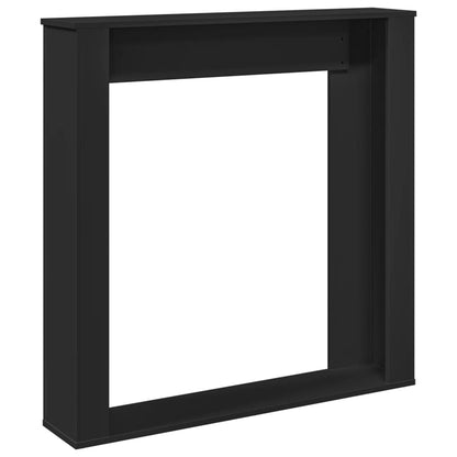 vidaXL Fireplace Surround Black 100x20x100 cm Engineered Wood 6