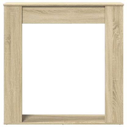 vidaXL Fireplace Surround Sonoma Oak 100x20x100 cm Engineered Wood 4