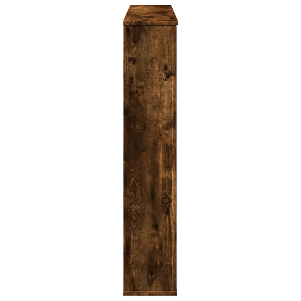 vidaXL Fireplace Surround Smoked Oak 100x20x100 cm Engineered Wood 5