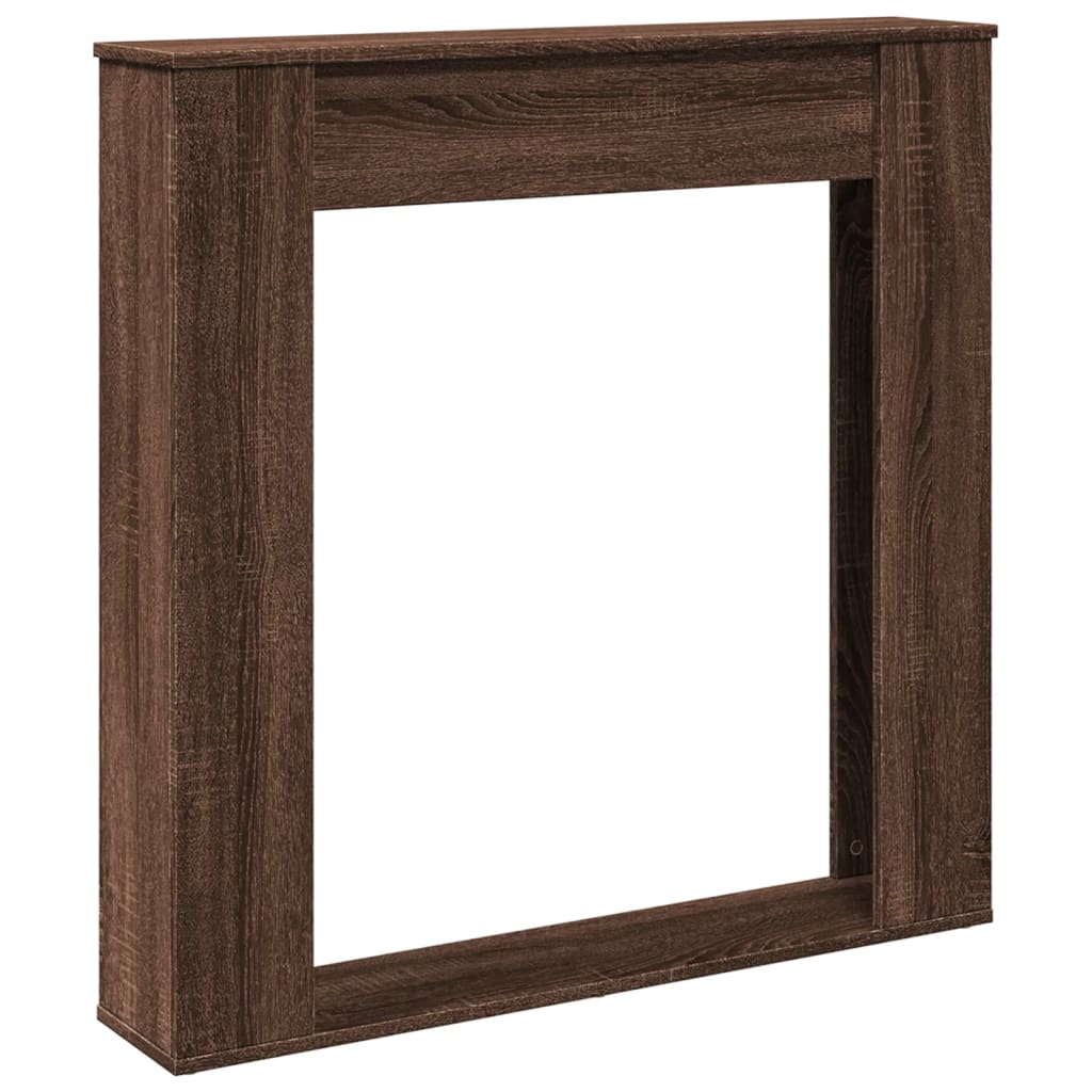 vidaXL Fireplace Surround Brown Oak 100x20x100 cm Engineered Wood 2