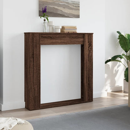 vidaXL Fireplace Surround Brown Oak 100x20x100 cm Engineered Wood 3