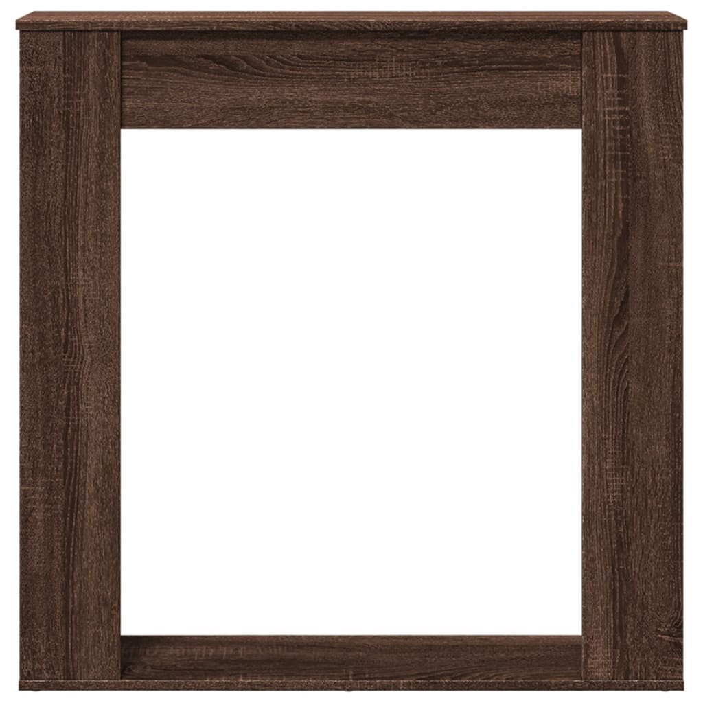 vidaXL Fireplace Surround Brown Oak 100x20x100 cm Engineered Wood 4
