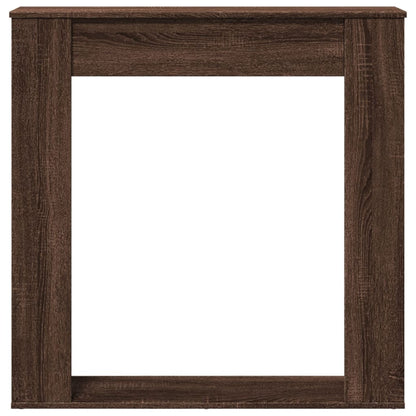vidaXL Fireplace Surround Brown Oak 100x20x100 cm Engineered Wood 4