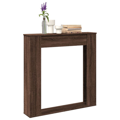 vidaXL Fireplace Surround Brown Oak 100x20x100 cm Engineered Wood 1