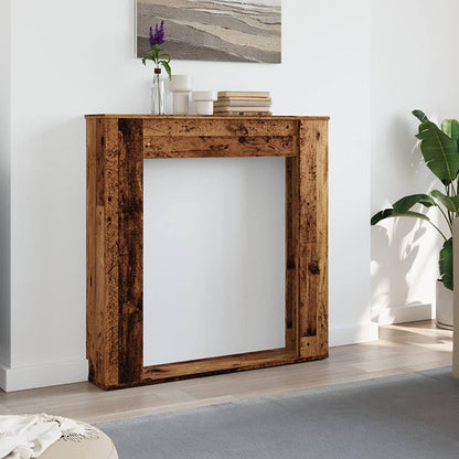 vidaXL Fireplace Surround Old Wood 100x20x100 cm Engineered Wood 3
