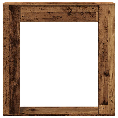 vidaXL Fireplace Surround Old Wood 100x20x100 cm Engineered Wood 4