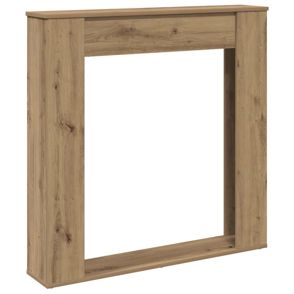 vidaXL Fireplace Surround Artisan Oak 100x20x100 cm Engineered Wood 2