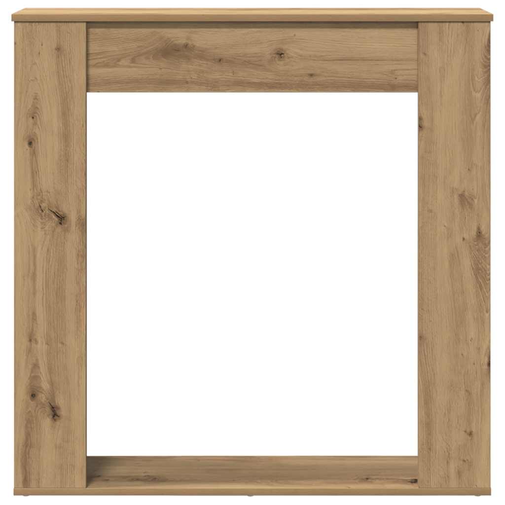 vidaXL Fireplace Surround Artisan Oak 100x20x100 cm Engineered Wood 4