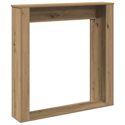 vidaXL Fireplace Surround Artisan Oak 100x20x100 cm Engineered Wood 6