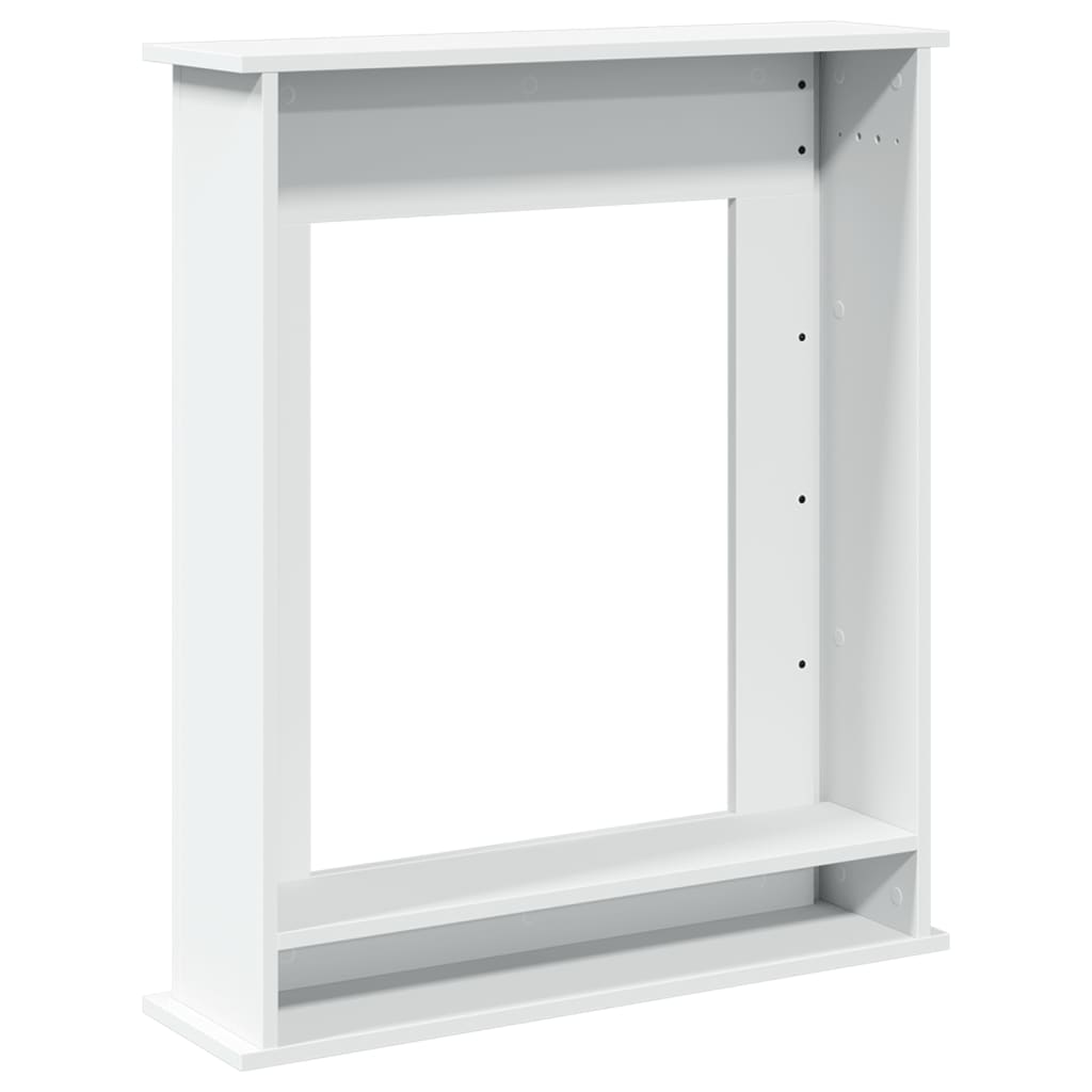 vidaXL Fireplace Surround White 75x20x87.5 cm Engineered Wood 6