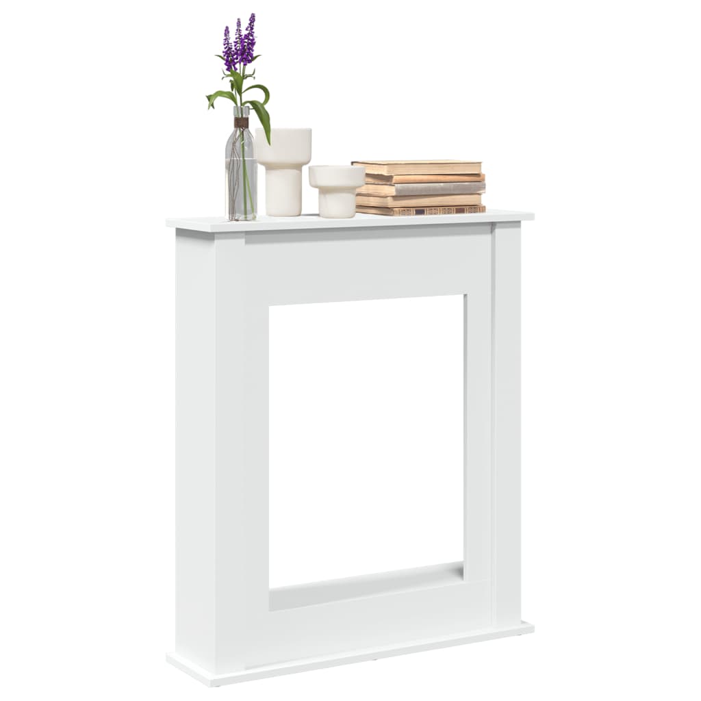 vidaXL Fireplace Surround White 75x20x87.5 cm Engineered Wood 1