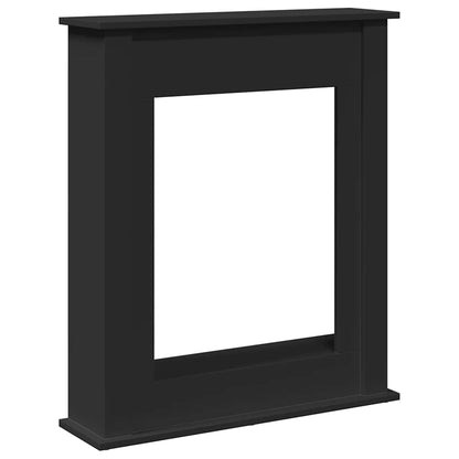vidaXL Fireplace Surround Black 75x20x87.5 cm Engineered Wood 2