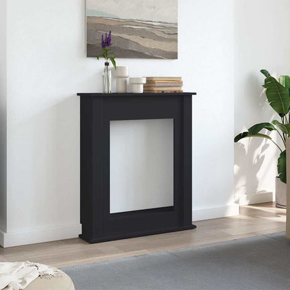 vidaXL Fireplace Surround Black 75x20x87.5 cm Engineered Wood 3