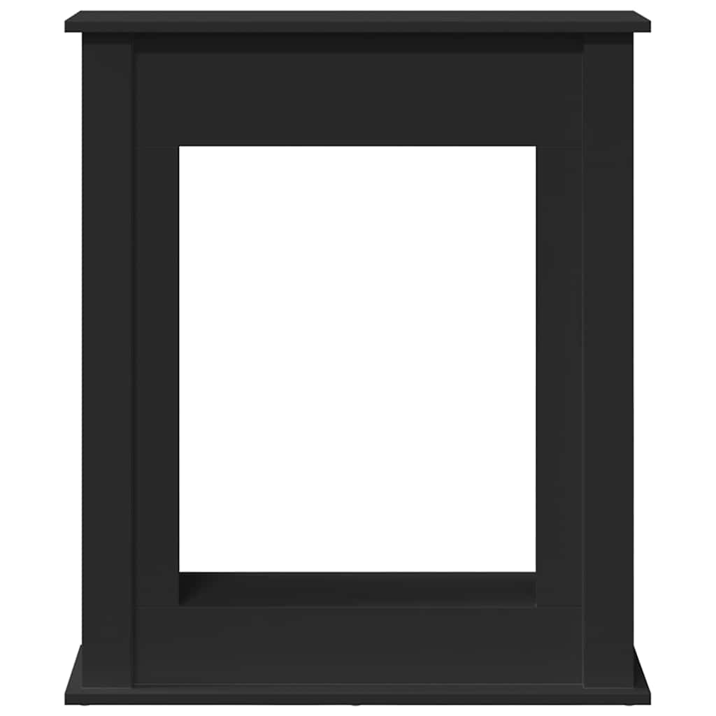 vidaXL Fireplace Surround Black 75x20x87.5 cm Engineered Wood 4