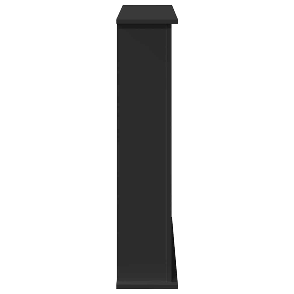 vidaXL Fireplace Surround Black 75x20x87.5 cm Engineered Wood 5