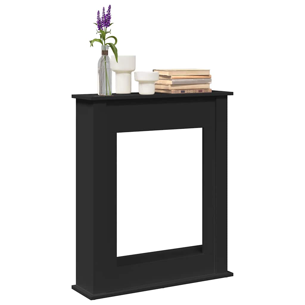 vidaXL Fireplace Surround Black 75x20x87.5 cm Engineered Wood 1