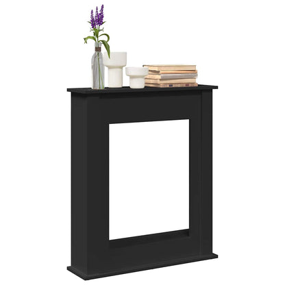 vidaXL Fireplace Surround Black 75x20x87.5 cm Engineered Wood 1