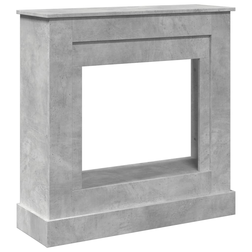 vidaXL Fireplace Surround Concrete Grey 90x30x90 cm Engineered Wood 2