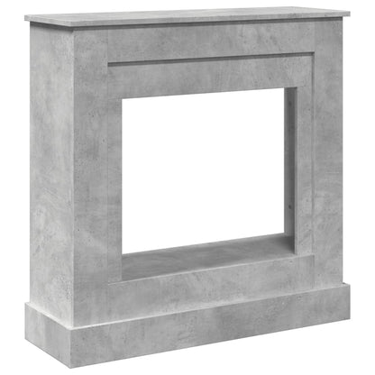 vidaXL Fireplace Surround Concrete Grey 90x30x90 cm Engineered Wood 2
