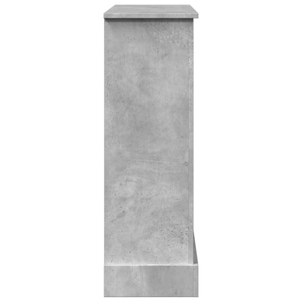 vidaXL Fireplace Surround Concrete Grey 90x30x90 cm Engineered Wood 5