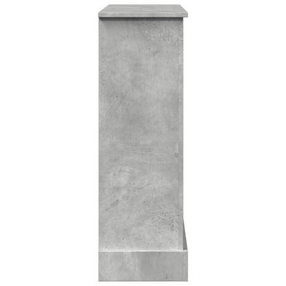 vidaXL Fireplace Surround Concrete Grey 90x30x90 cm Engineered Wood 5