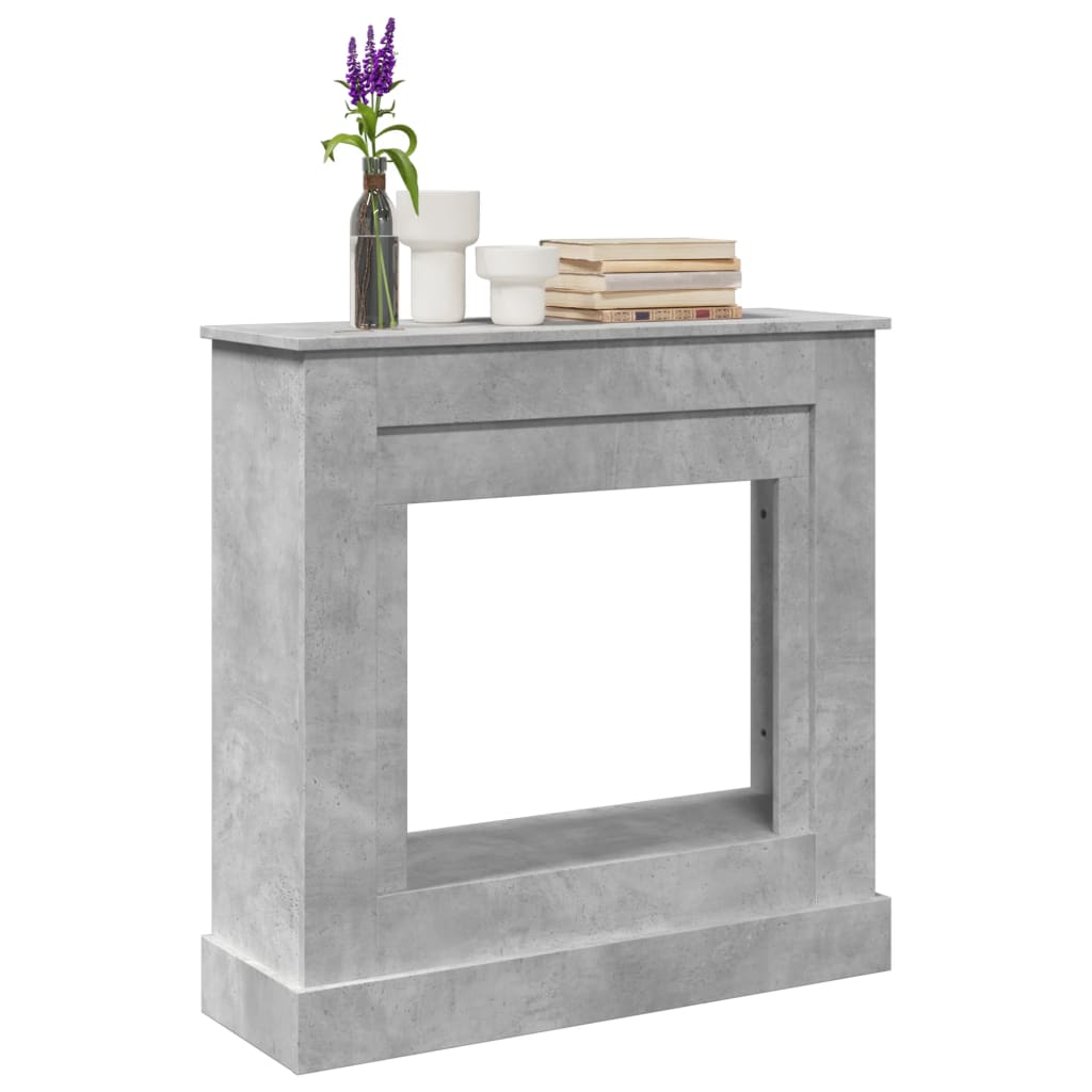 vidaXL Fireplace Surround Concrete Grey 90x30x90 cm Engineered Wood 1