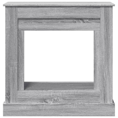 vidaXL Fireplace Surround Grey Sonoma 90x30x90 cm Engineered Wood 4