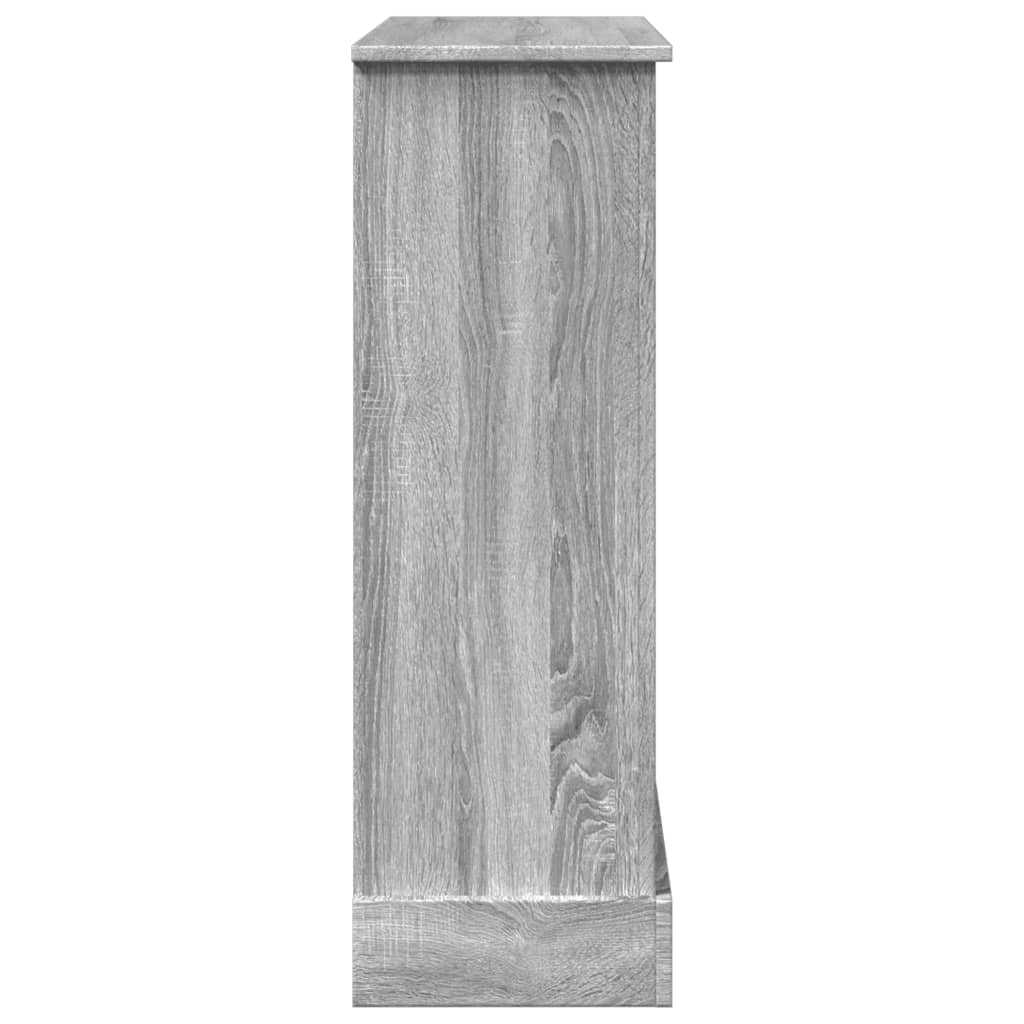 vidaXL Fireplace Surround Grey Sonoma 90x30x90 cm Engineered Wood 5