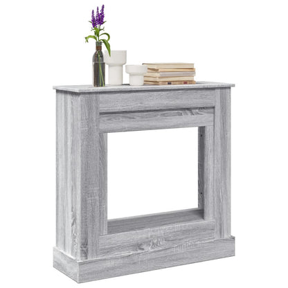 vidaXL Fireplace Surround Grey Sonoma 90x30x90 cm Engineered Wood 1