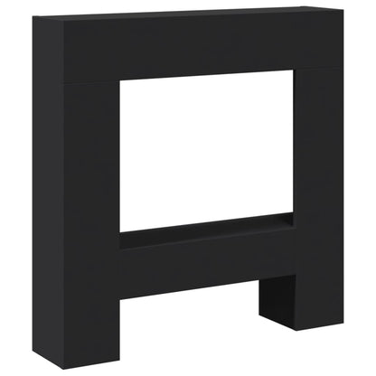 vidaXL Fireplace Surround Black 81x18x82 cm Engineered Wood 2