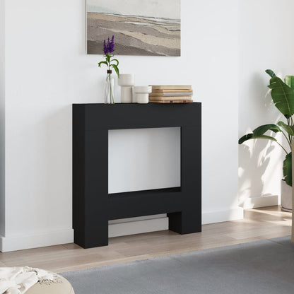 vidaXL Fireplace Surround Black 81x18x82 cm Engineered Wood 3