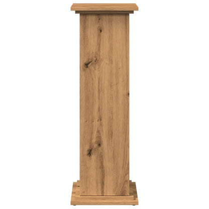 vidaXL Display St& with Storage Artisan Oak 31x30x90 cm 3