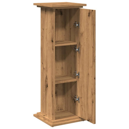 vidaXL Display St& with Storage Artisan Oak 31x30x90 cm 4