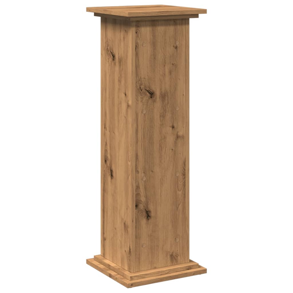 vidaXL Display St& with Storage Artisan Oak 31x30x90 cm 5