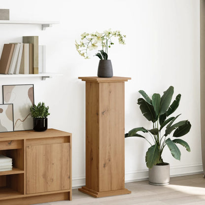 vidaXL Display St& with Storage Artisan Oak 31x30x90 cm 1