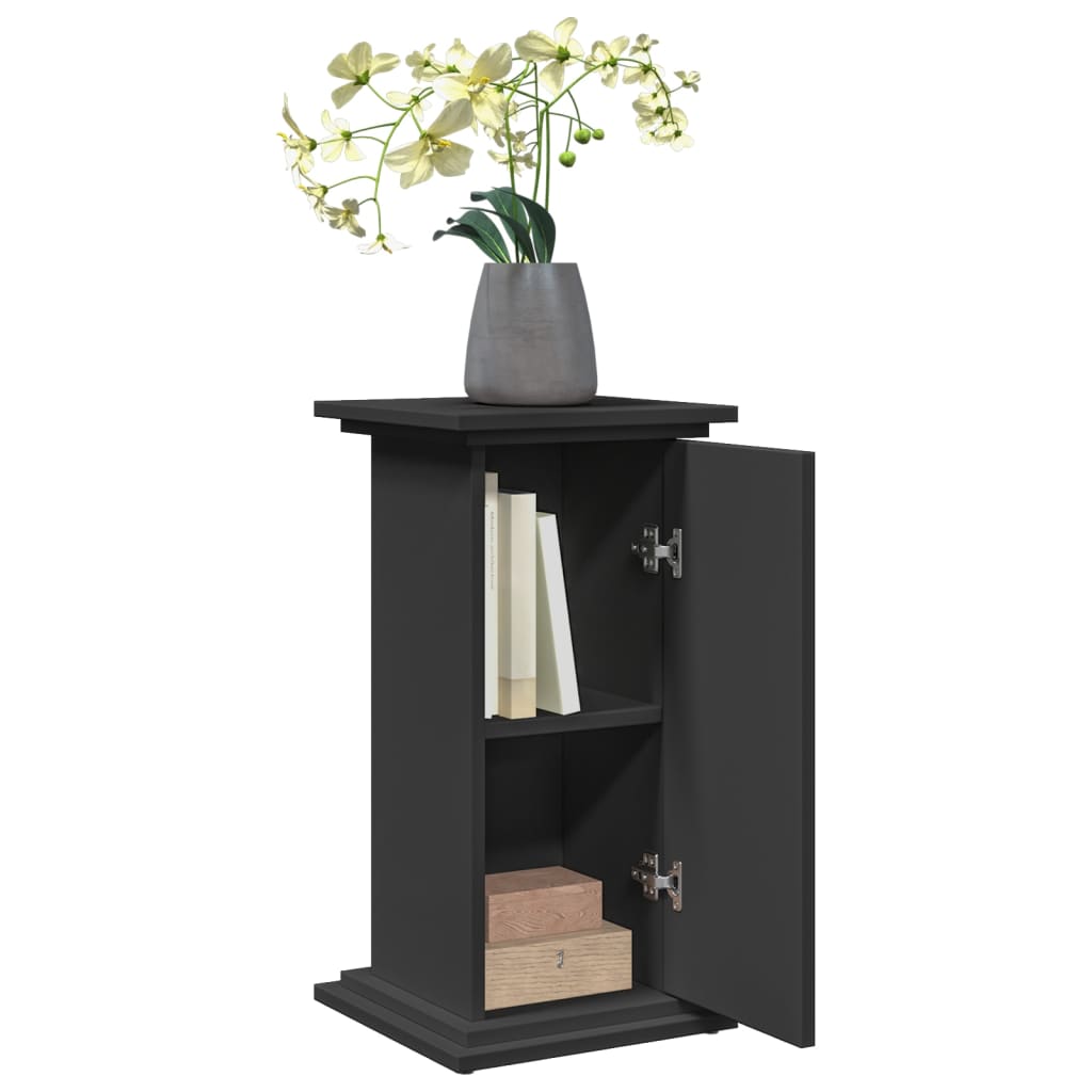 vidaXL Display Stand with Storage Black 31x30x60 cm Engineered Wood 4