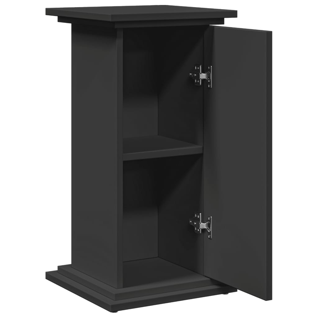 vidaXL Display Stand with Storage Black 31x30x60 cm Engineered Wood 6