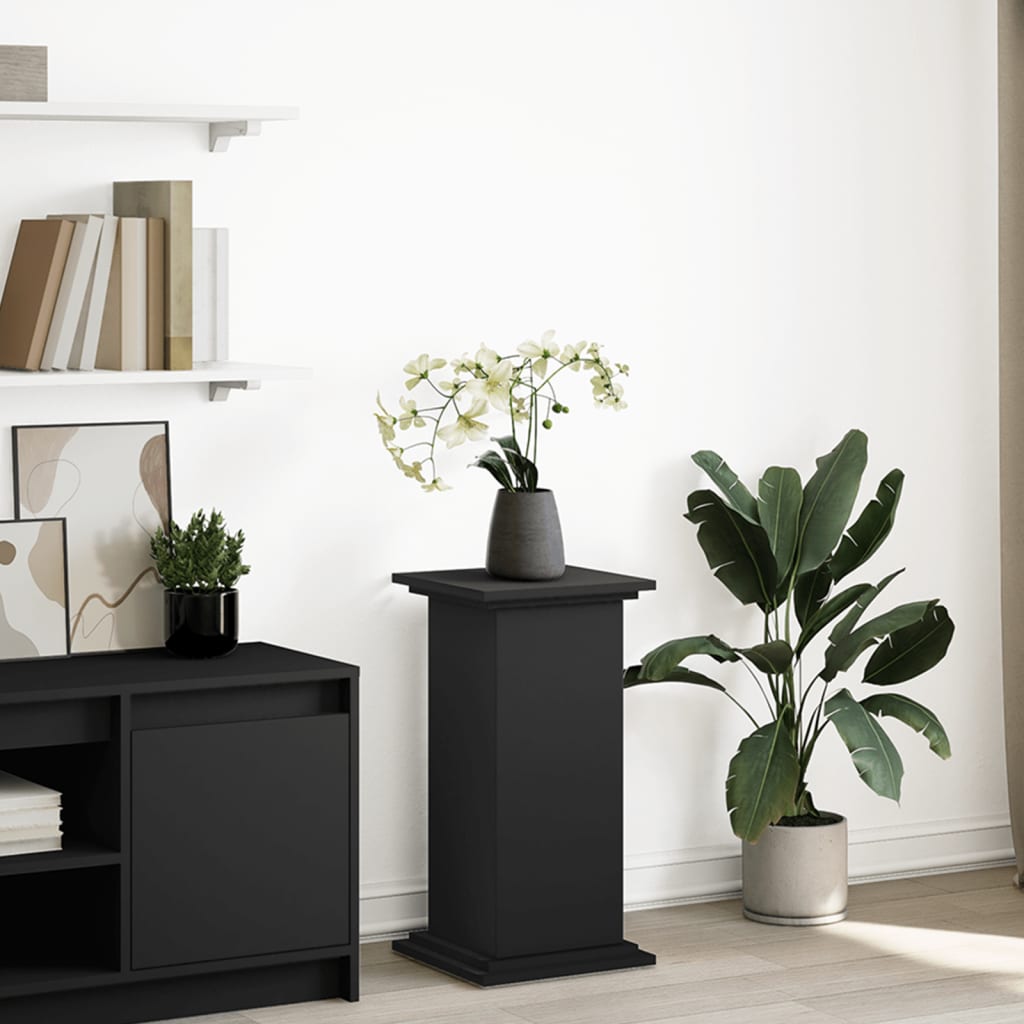 vidaXL Display Stand with Storage Black 31x30x60 cm Engineered Wood 1
